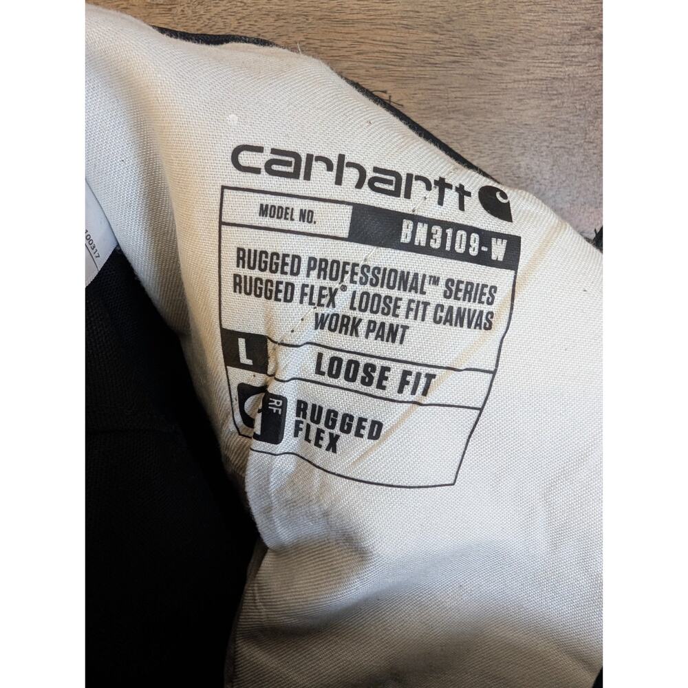 Carhartt Work Pants Womens Size 12 Black Rugged Flex Loose Fit Professional NWT - Picture 4 of 6